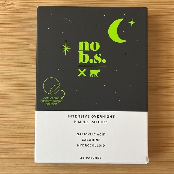 Brand New No B.S. Set of Two Acne Patches Healing Invisible Intensive Overnight - Picture 3 of 7